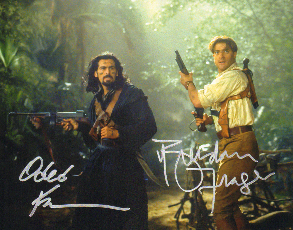 Brendan Fraser as Rick O'Connell & Oded Fehr as Ardeth Bay in The Mummy (SWAU) Signed 8x10 Photo