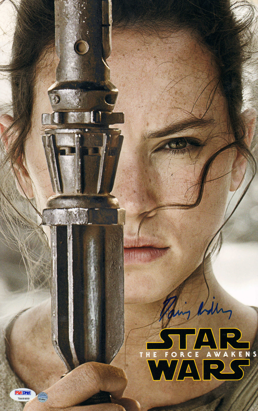 Daisy Ridley as Rey in Star Wars: The Force Awakens (PSA) Signed 10x16 Photo