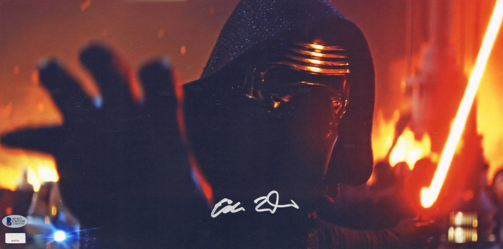 Adam Driver as Kylo Ren in Star Wars: The Force Awakens (Beckett / Celebrity Authentics) Signed 10x20 Photo