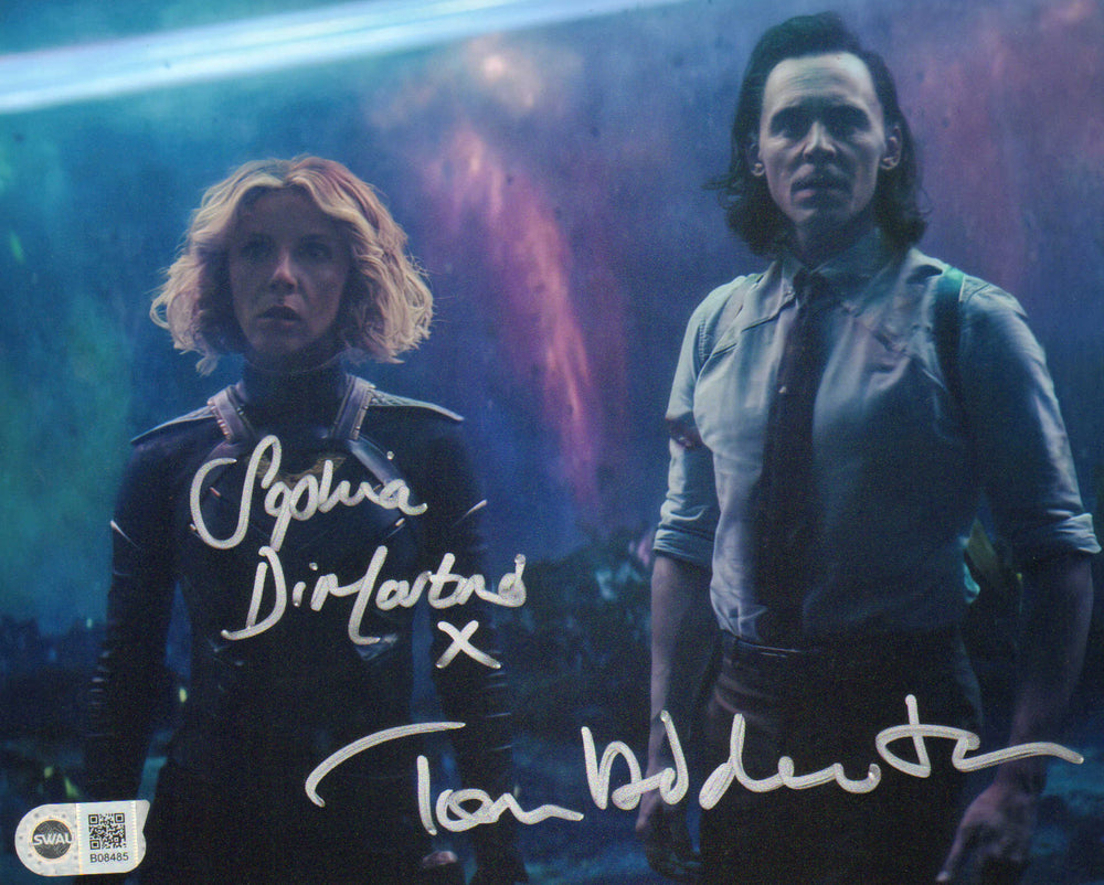 Tom Hiddleston as Loki & Sophia Di Martino as Sylvie in Loki (SWAU) Signed 8x10 Photo