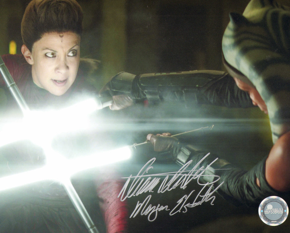 Diana Lee Inosanto as Morgan Elsbeth in Star Wars: The Mandalorian (SWAU) Signed 8x10 Photo with Character Name