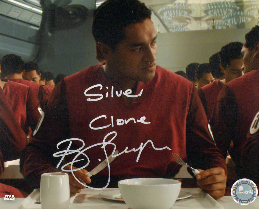 Bodie Taylor as Clone in Star Wars Episode II: Attack of the Clones (SWAU) Signed 8x10 Photo with Character Name