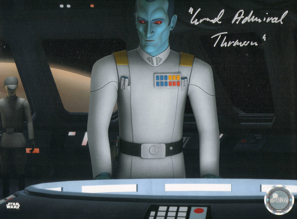 Lars Mikkelsen as Grand Admiral Thrawn in Star Wars: Rebels (SWAU) Signed 8x10 Photo with Character Name