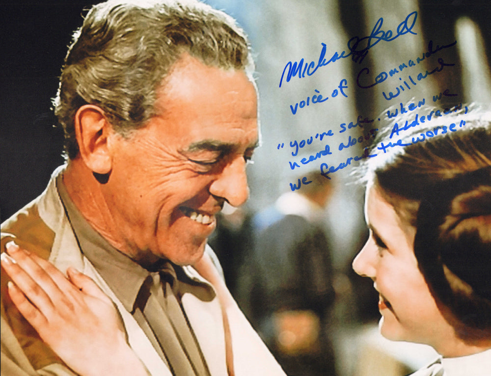 Michael Bell as Commander Willard in Star Wars: A New Hope Signed 11x14 Photo with Character Name & Quote
