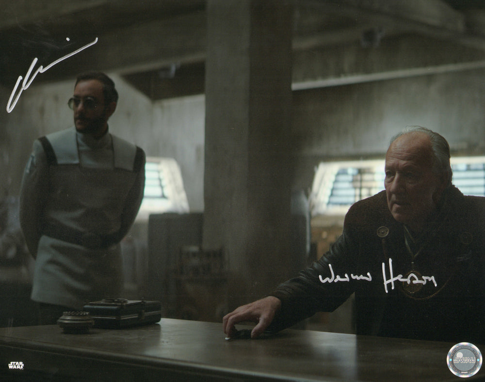Werner Herzog as The Client & Omid Abtahi as Dr. Pershing in Star Wars: The Mandalorian (SWAU) Signed 11x14 Photo