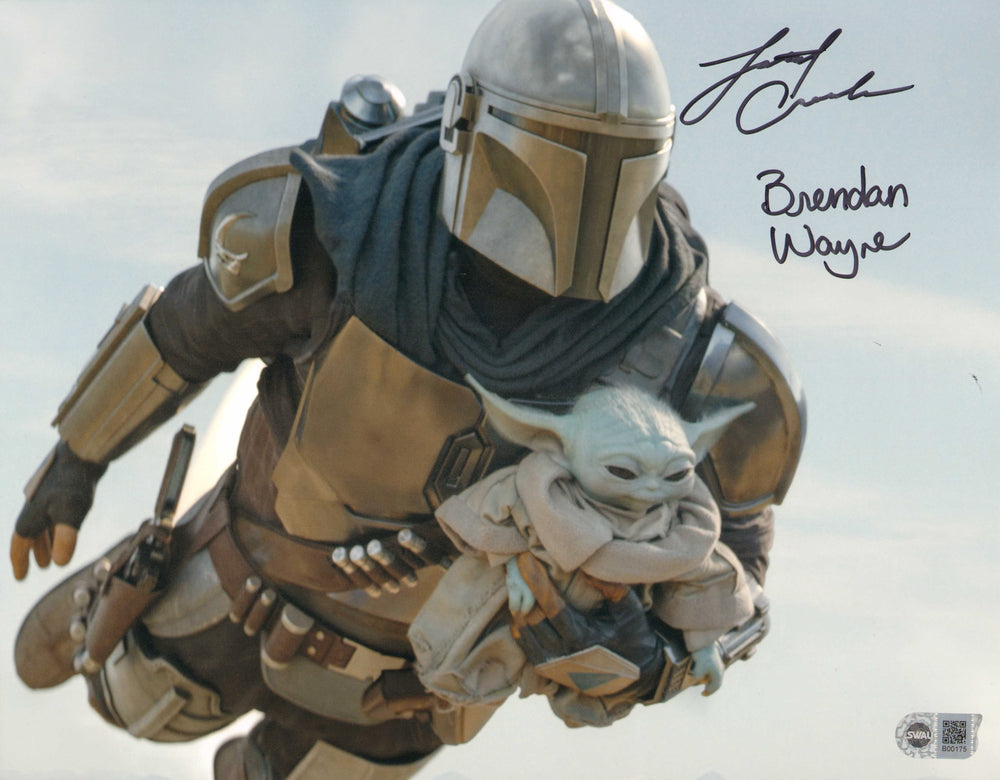 Lateef Crowder & Brendan Wayne as The Mandalorian in Star Wars: The Mandalorian (SWAU) Signed 11x14 Photo