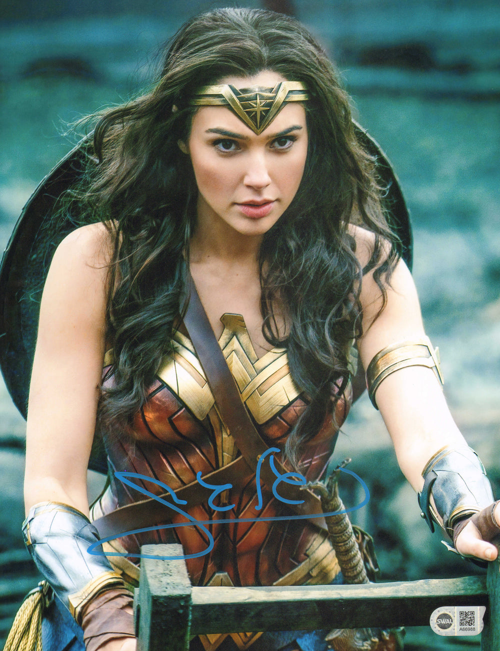 Gal Gadot as Wonder Woman in Wonder Woman (SWAU) Signed 11x14 Photo