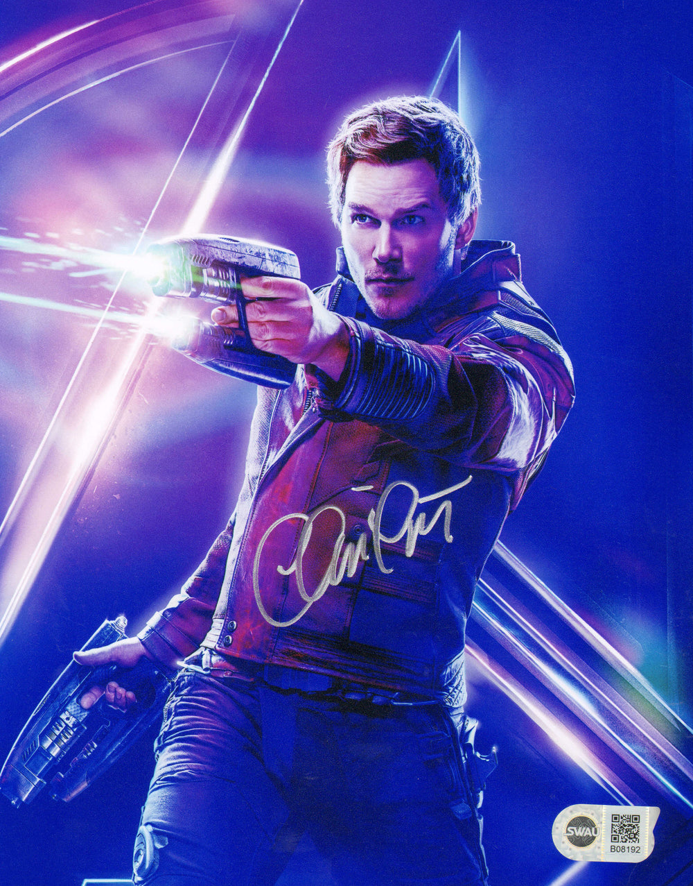 Chris Pratt as Star-Lord in Avengers: Infinity War (SWAU) Signed 8x10 Photo