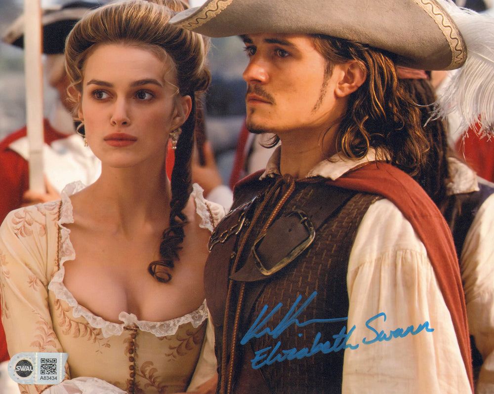 Keira Knightley as Elizabeth Swann in Pirates of the Caribbean: The Curse of the Black Pearl (SWAU) Signed 8x10 Photo with Character Name