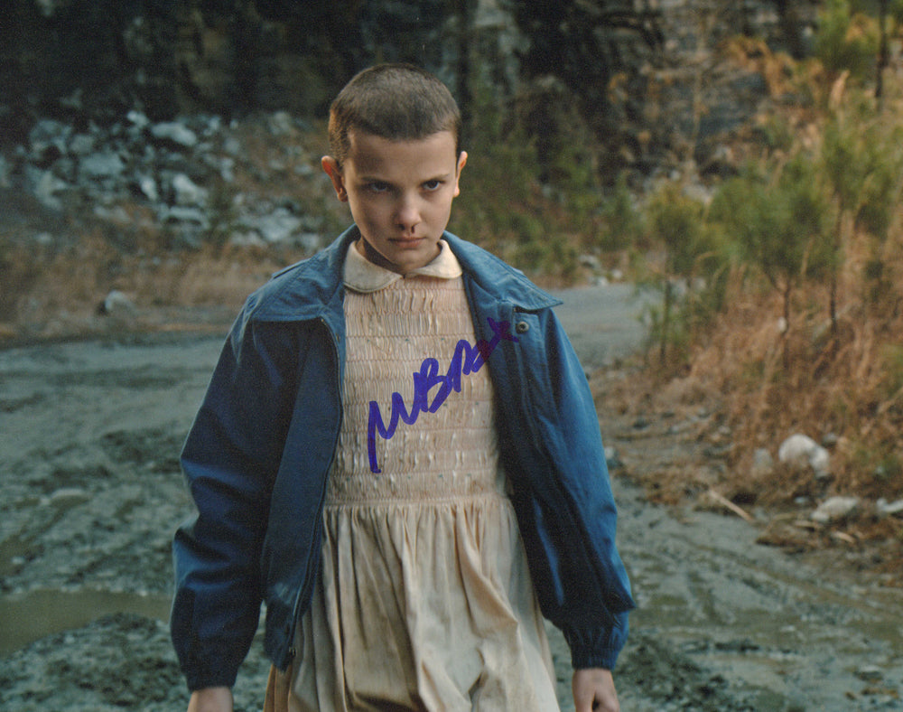 Millie Bobby Brown as Eleven in Stranger Things Signed 8x10 Photo