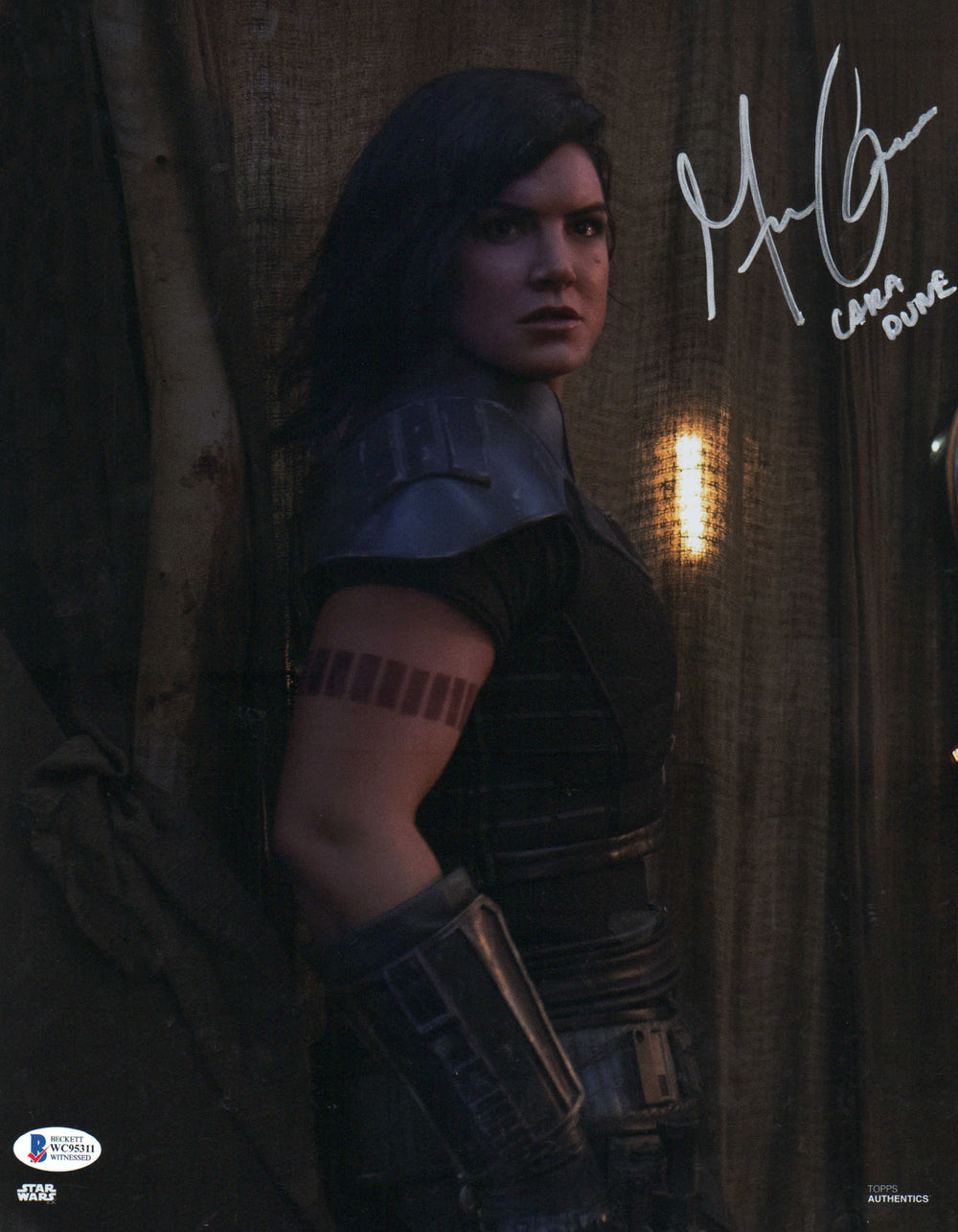 Gina Carano as Cara Dune in Star Wars: The Mandalorian (Beckett Witnessed) Signed 11x14 Photo with Character Name