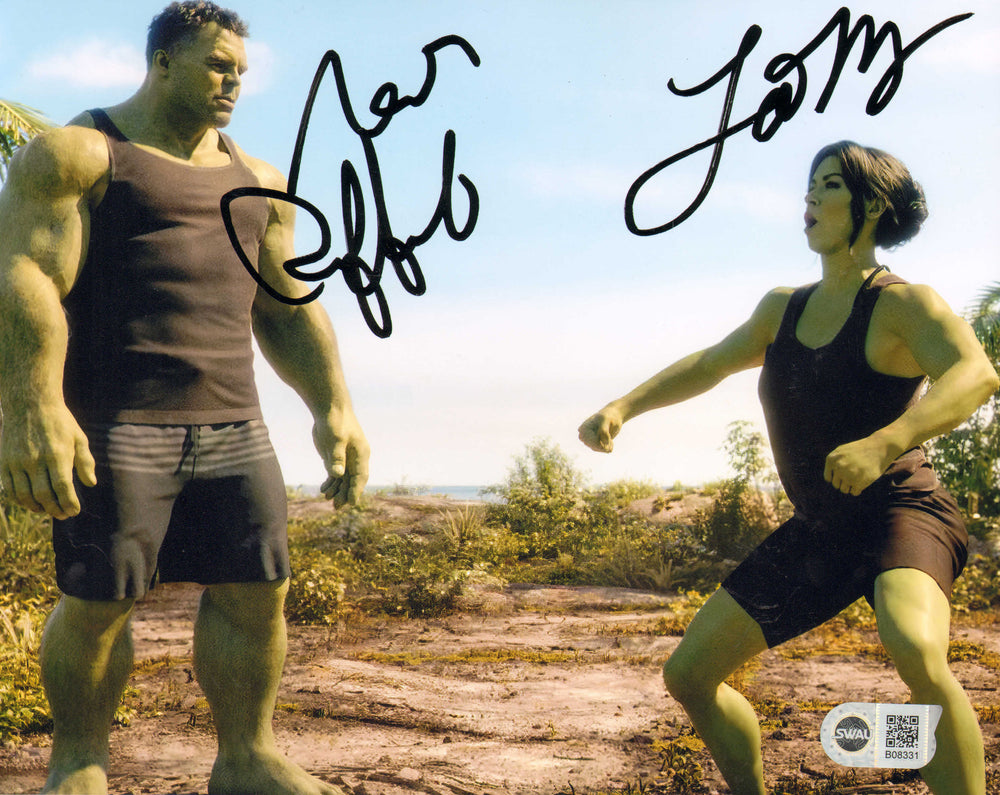 Mark Ruffalo as Hulk & Tatiana Maslany as She-Hulk in She-Hulk: Attorney at Law (SWAU) Signed 8x10 Photo