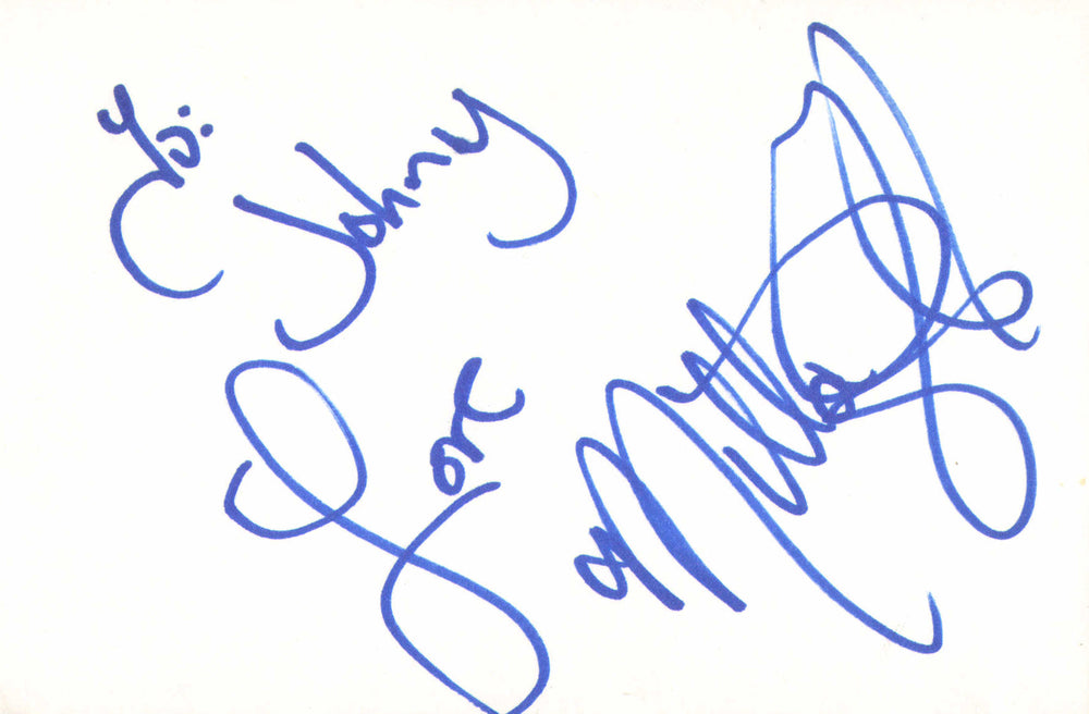 Milla Jovovich from The Fifth Element & Resident Evil Signed 4x6 Index Card