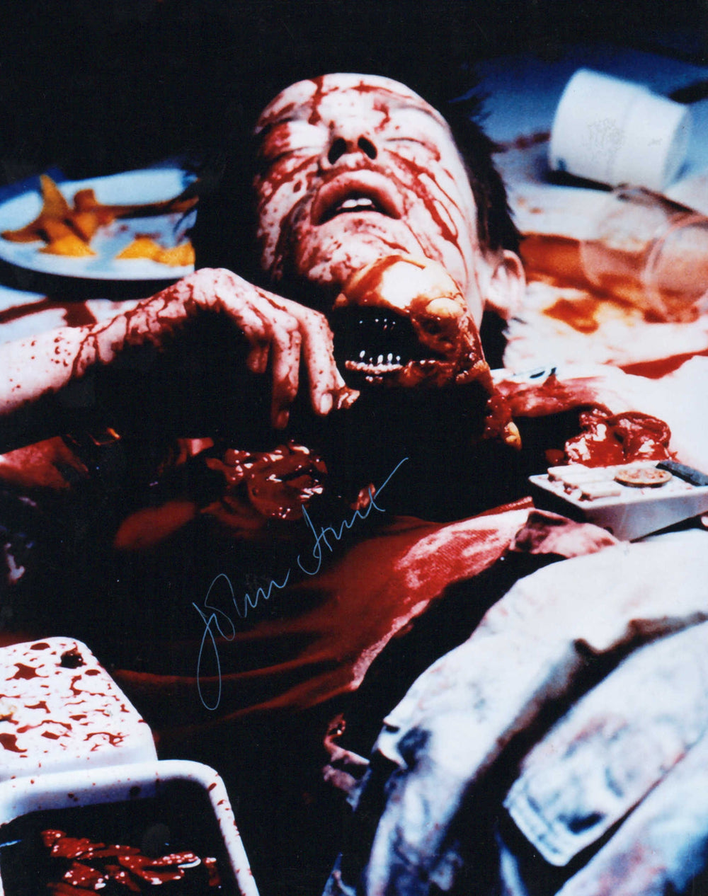 John Hurt as Kane in Iconic Chestburster Scene from Alien Signed 8x10 Photo