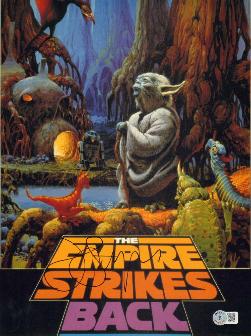 John Lithgow as Yoda in Star Wars: The Empire Strikes Back Radio Drama Adaptation (Beckett) Signed 11x14 Mini Poster