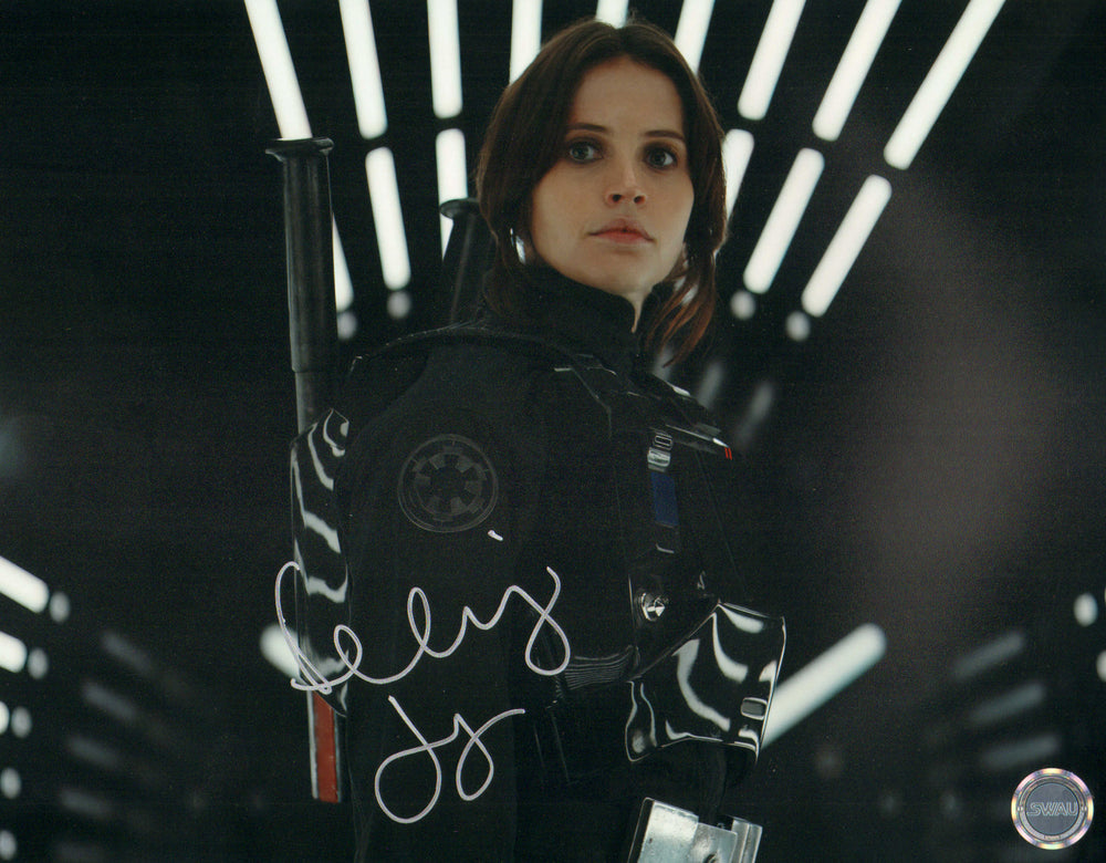 Felicity Jones as Jyn Erso in Rogue One: A Star Wars Story (SWAU) Signed 11x14 Photo