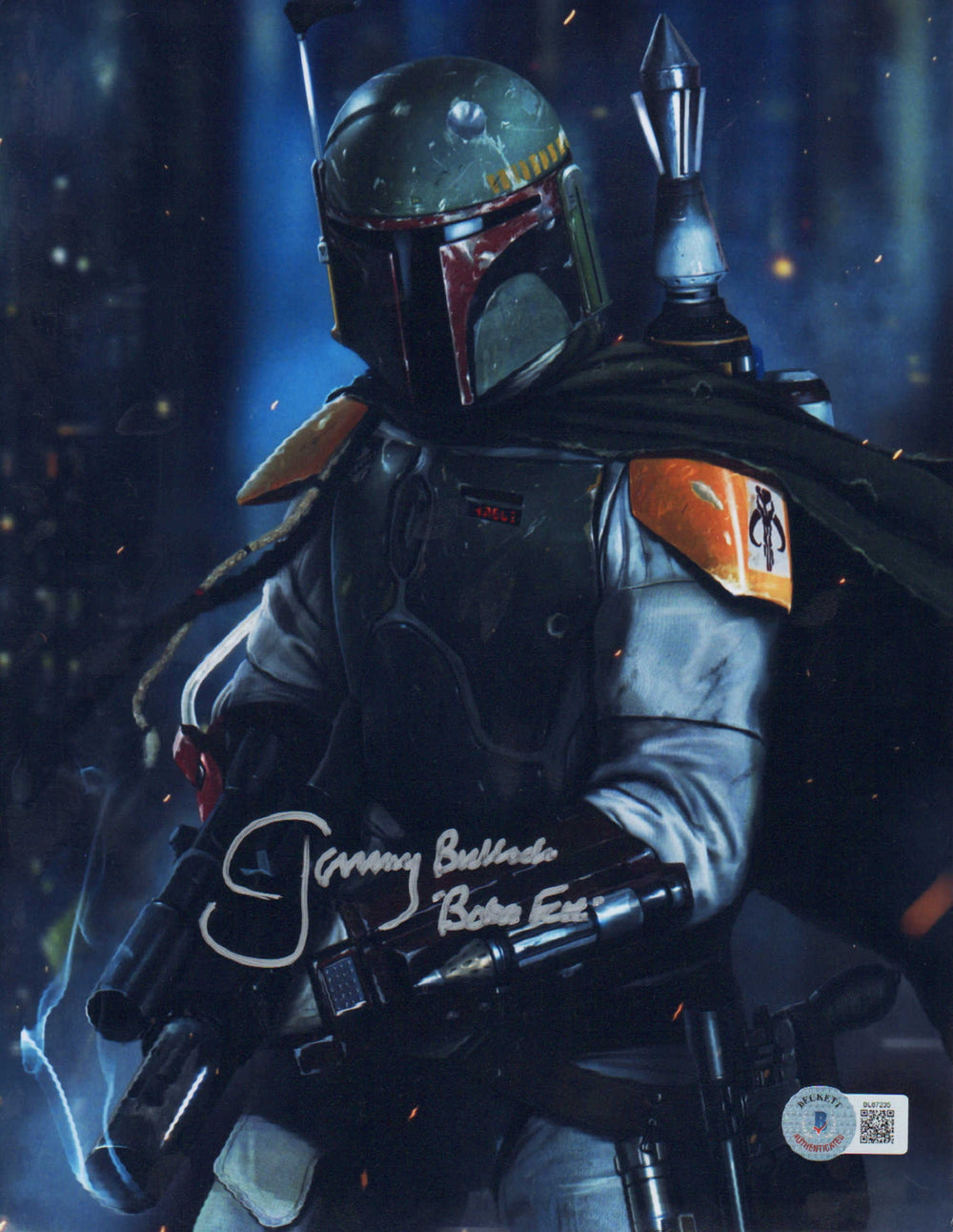 Jeremy Bulloch as Boba Fett in Star Wars (Beckett) Signed 8x10 Photo with Character Name