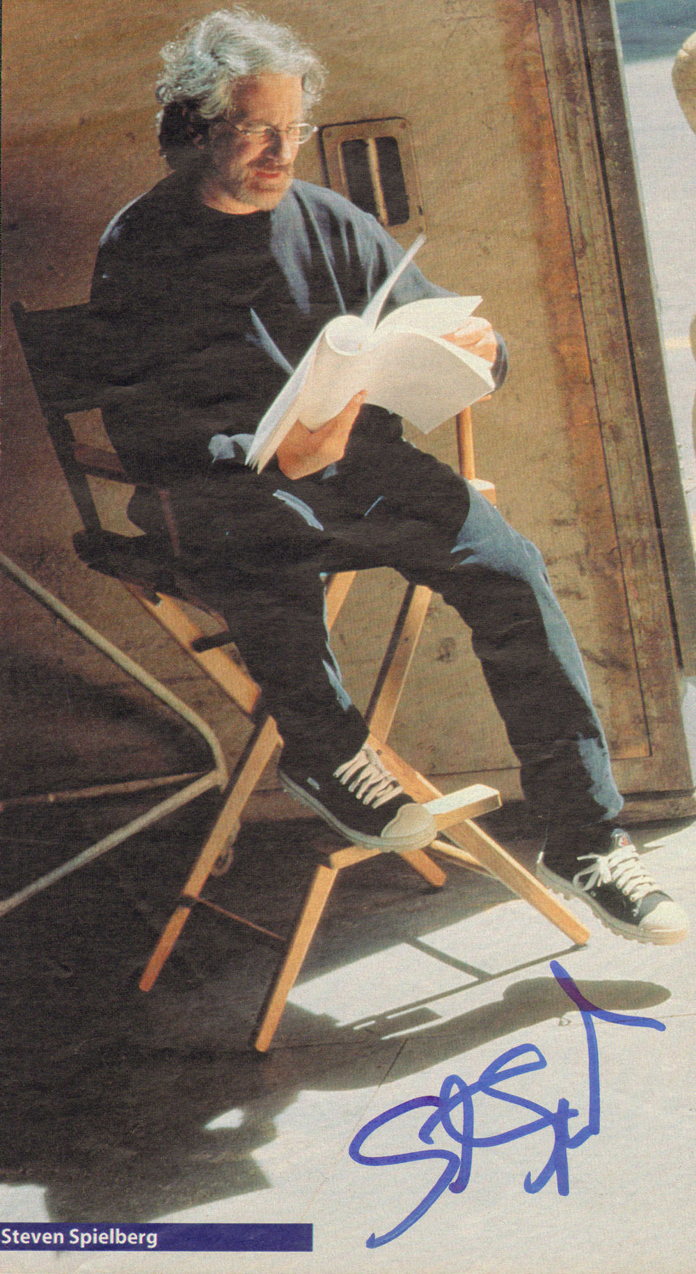 Steven Spielberg Director of Jaws, Indiana Jones, & E.T. The Extra-Terrestrial Signed 4.5x8 Magazine Clipping
