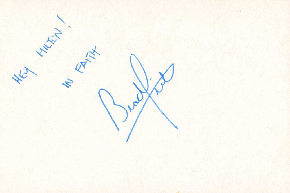 Brad Pitt from Fight Club, Se7en, Bullet Train, Moneyball, & Fury Vintage Signed 4x6 Index Card