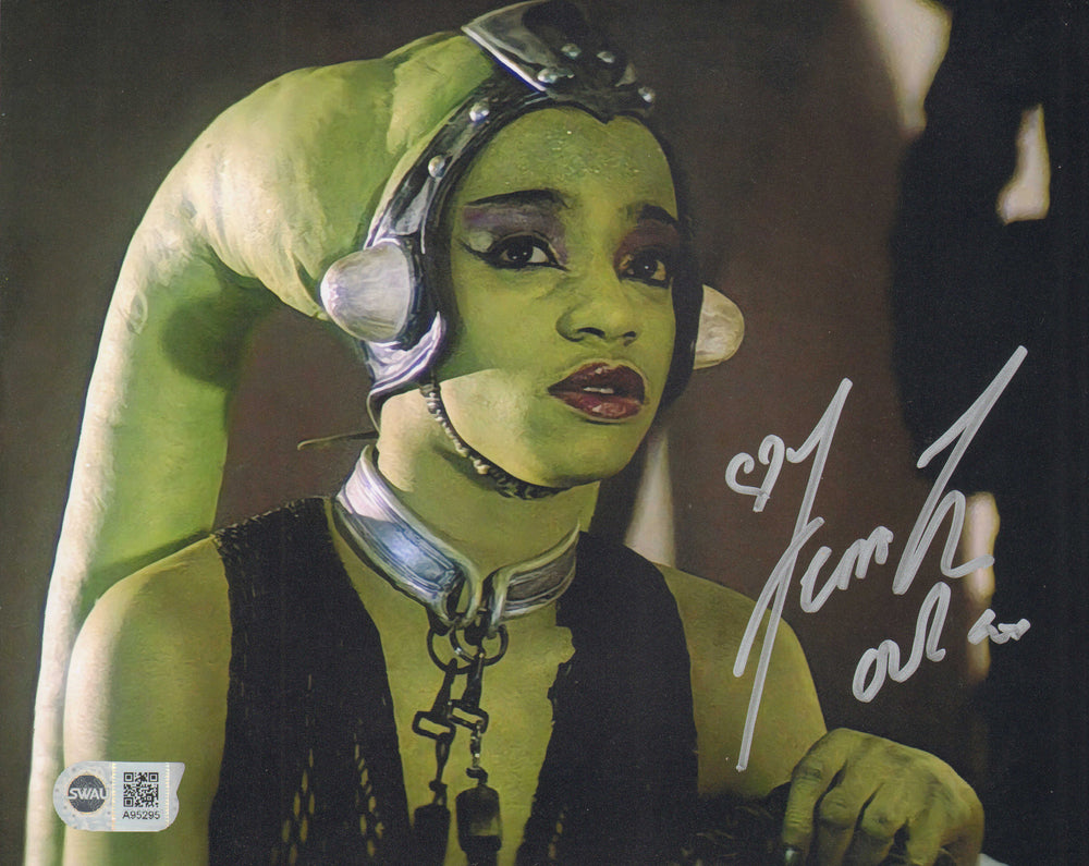 Femi Taylor as Oola in Star Wars: Return of the Jedi (SWAU) Signed 8x10 Photo with Character Name