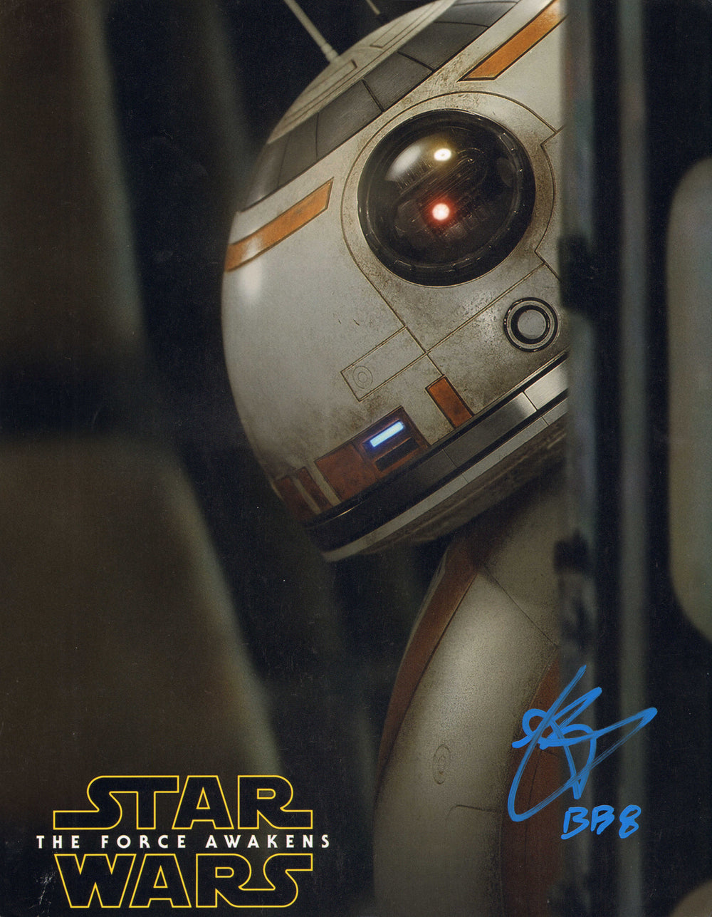Ben Schwartz as BB-8 in Star Wars: The Force Awakens (JSA) Signed 11x14 Photo with Character Name
