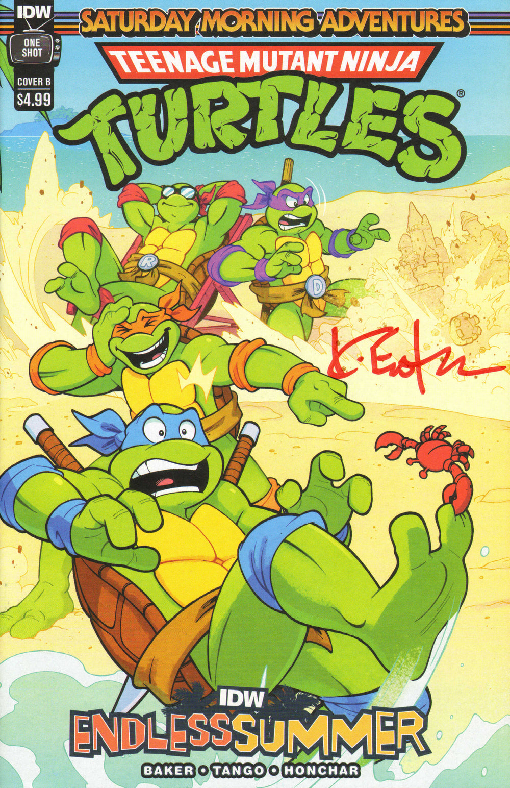 Teenage Mutant Ninja Turtles Endless Summer Comic Book Signed by Creator Kevin Eastman