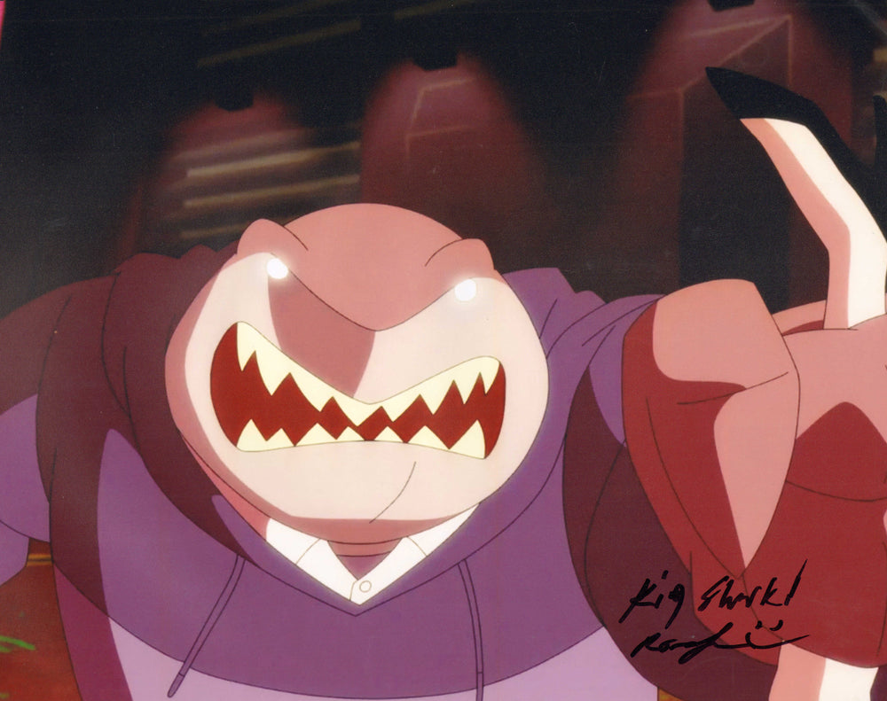 Ron Fuches as King Shark in Harley Quinn Signed 11x14 Photo with Character Name