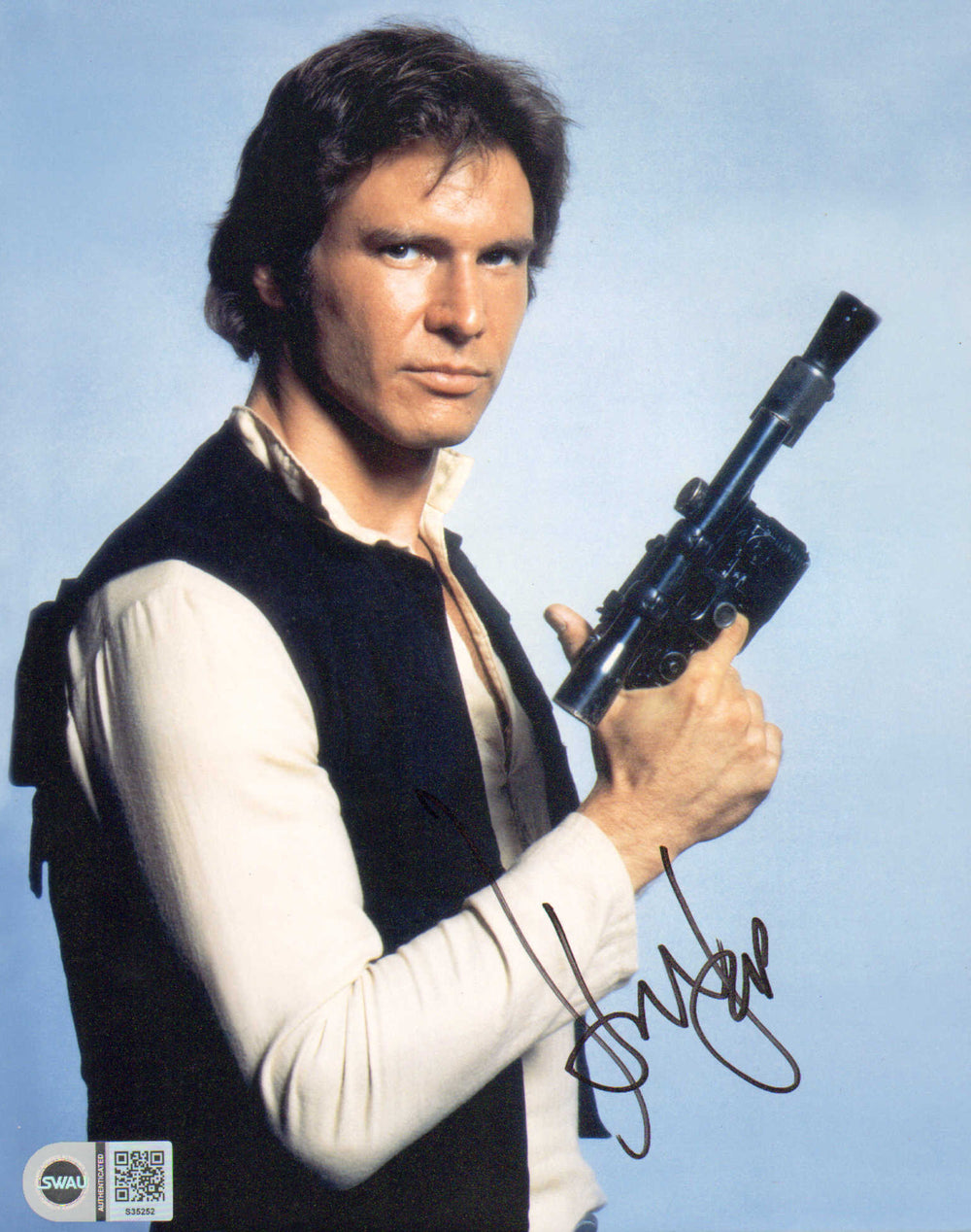 Harrison Ford as Han Solo in Star Wars: A New Hope (SWAU) Signed 8x10 Photo