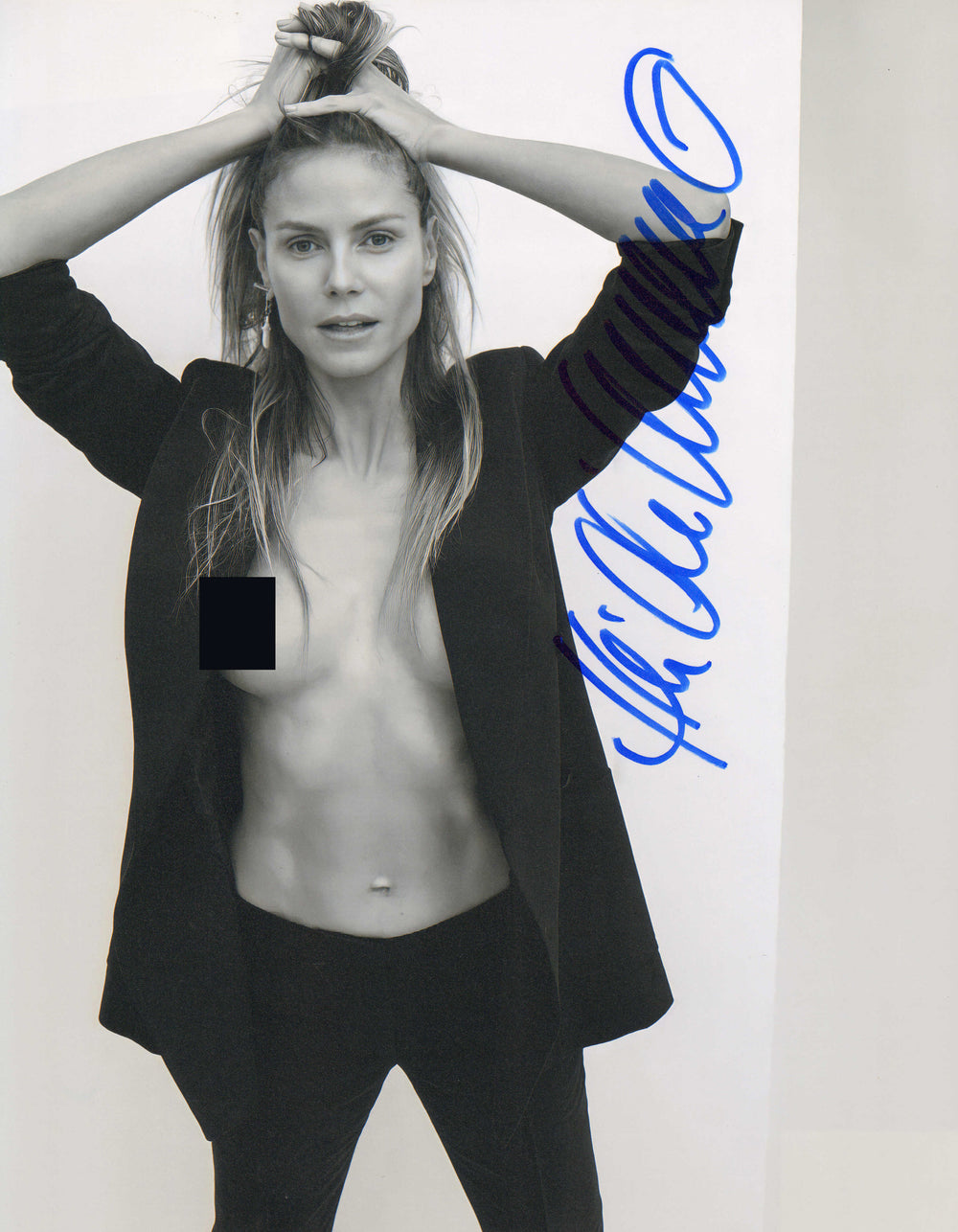 Heidi Klum Model Sexy Nude Signed 11x14 Photo