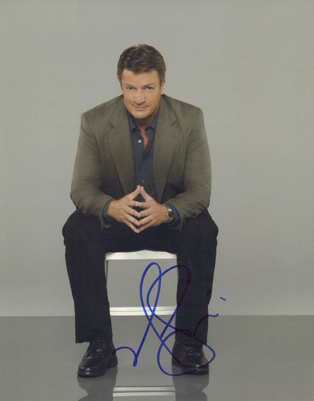 Nathan Fillion from The Rookie, Castle, & Superman Signed 11x14 Photo