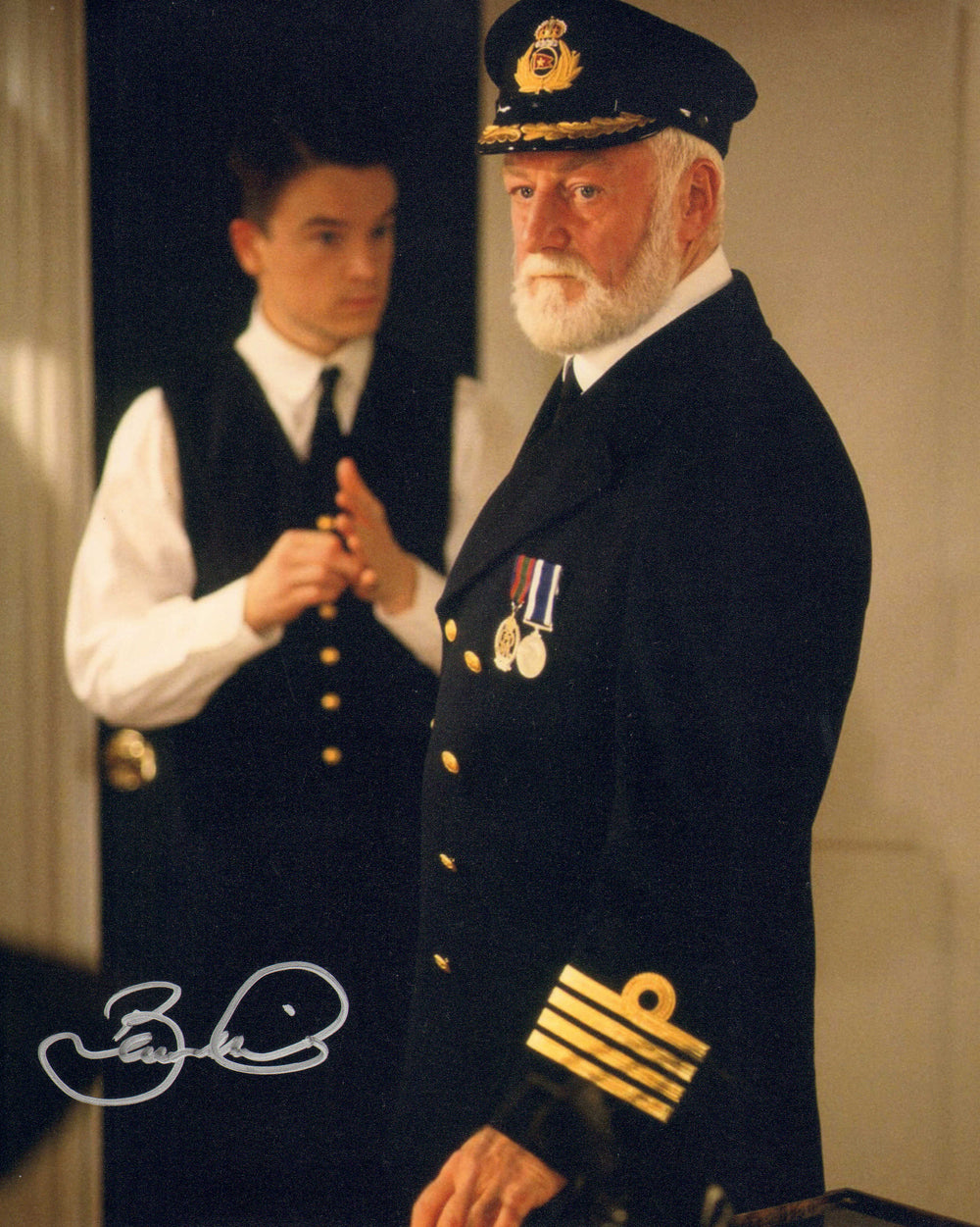 Bernard Hill as Captain Edward Smith in James Cameron's Titanic Signed 8x10 Photo