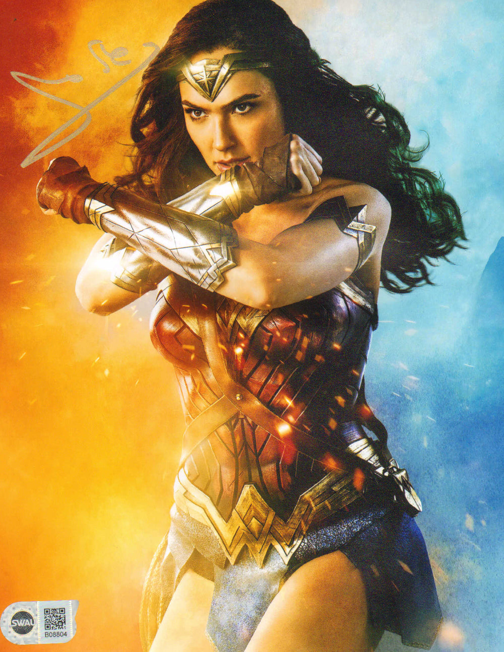 Gal Gadot as Wonder Woman in Wonder Woman (SWAU) Signed 8x10 Photo