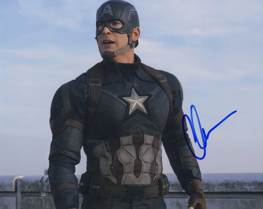 Chris Evans as Captain America in Captain America: Civil War Signed 8x10 Photo