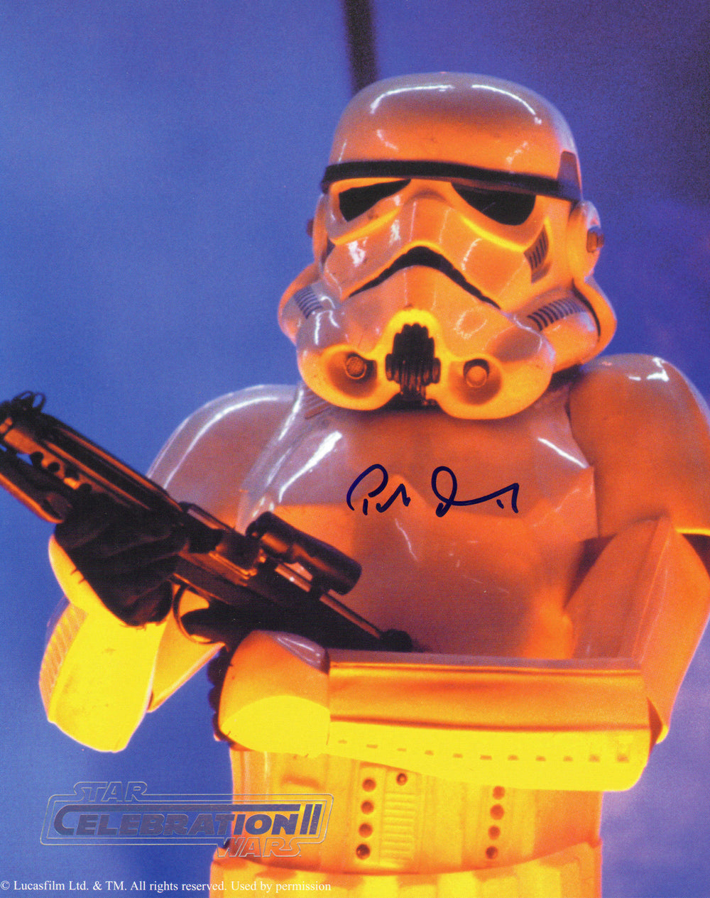 Peter Diamond as a Storm Trooper in Star Wars: The Empire Strikes Back (Official Pix Celebration II) Signed 8x10 Photo