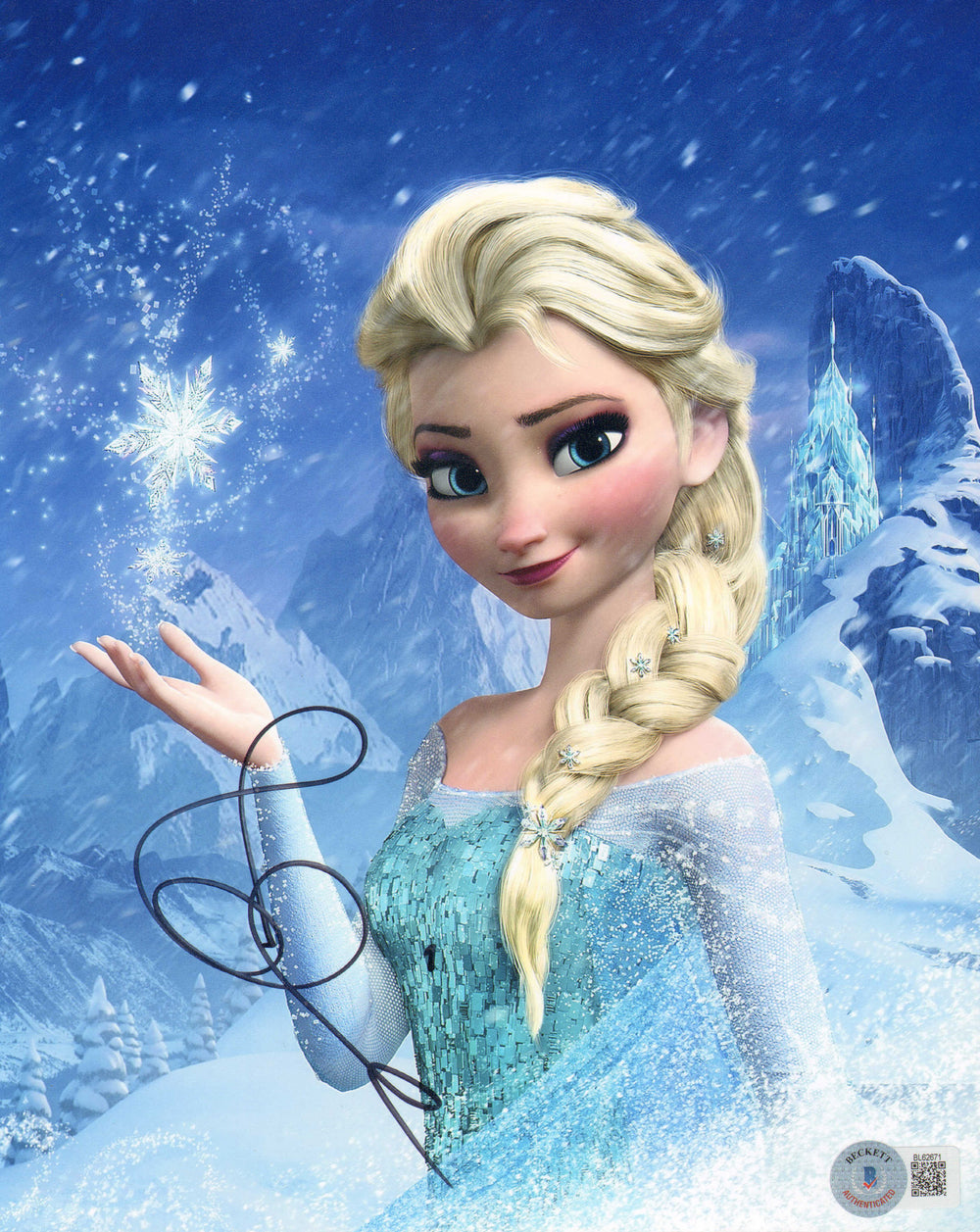 Idina Menzel as Elsa in Disney's Frozen (Beckett) Signed 8x10 Photo