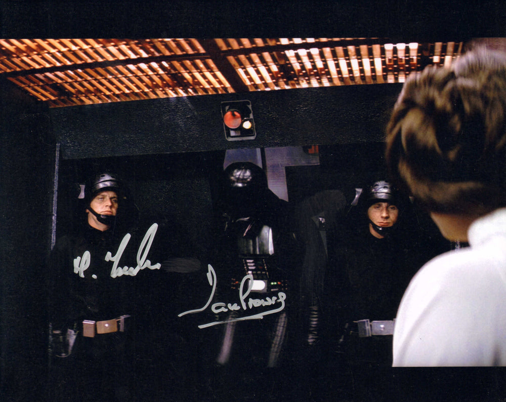 Dave Prowse as Darth Vader & Herry Fielder as Corporal Grenwick in Star Wars: A New Hope Signed 8x10 Photo