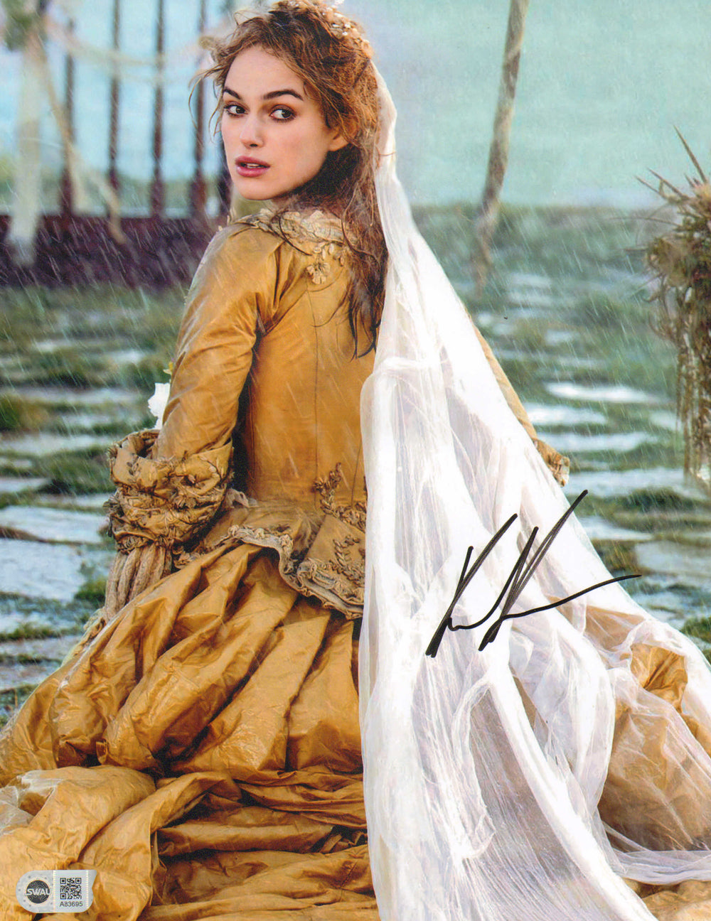 Keira Knightley as Elizabeth Swann in Pirates of the Caribbean: Dead Man's Chest (SWAU) Signed 11x14 Photo