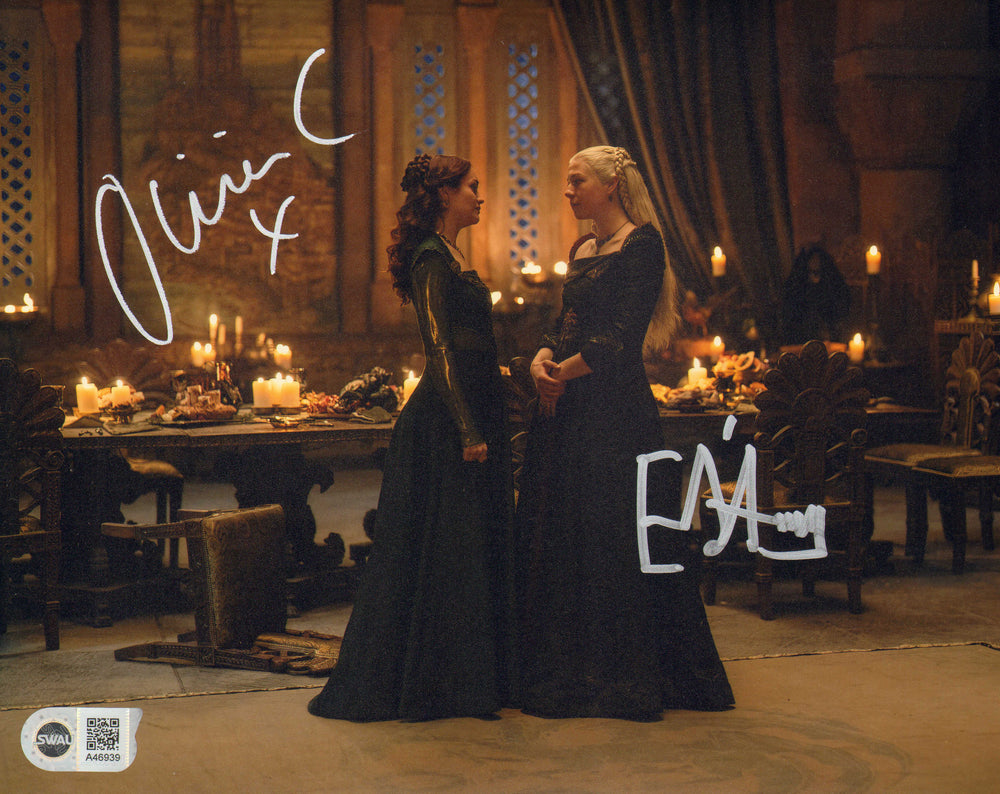 Emma D’Arcy as Princess Rhaenyra Targaryen & Olivia Cooke as Alicent Hightower in HBO's House of the Dragon (SWAU) Signed 8x10 Photo
