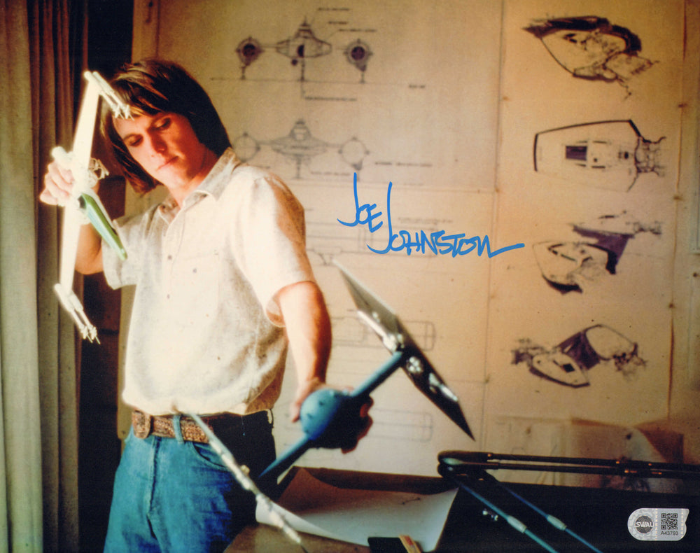 Joe Johnson with X-Wing & Tie Fighter Behind the Scenes of Star Wars (SWAU) Signed 11x14 Photo