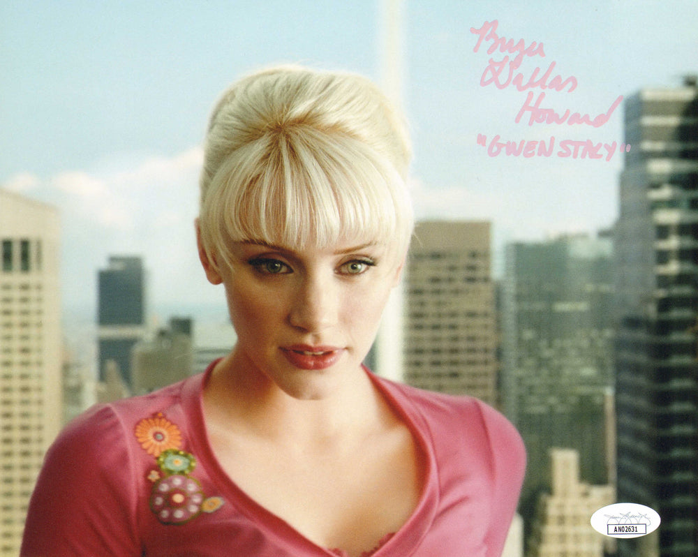 Bryce Dallas Howard as Gwen Stacy in Spider-Man 3 (JSA) Signed 8x10 Photo with Character Name