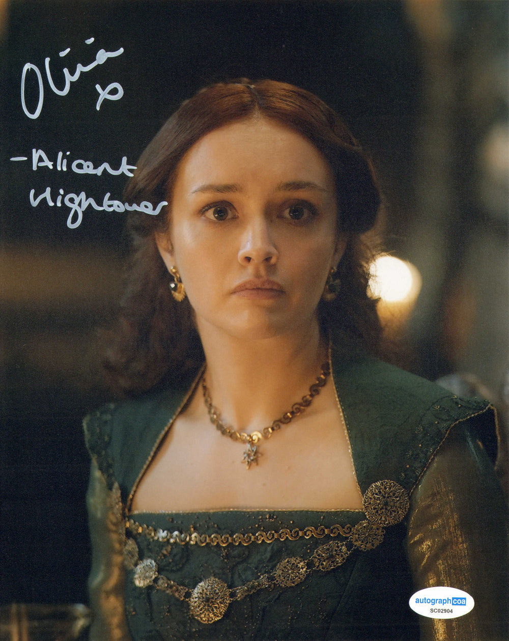 Olivia Cooke as Alicent Hightower in HBO's House of the Dragon (ACOA) Signed 8x10 Photo with Character Name