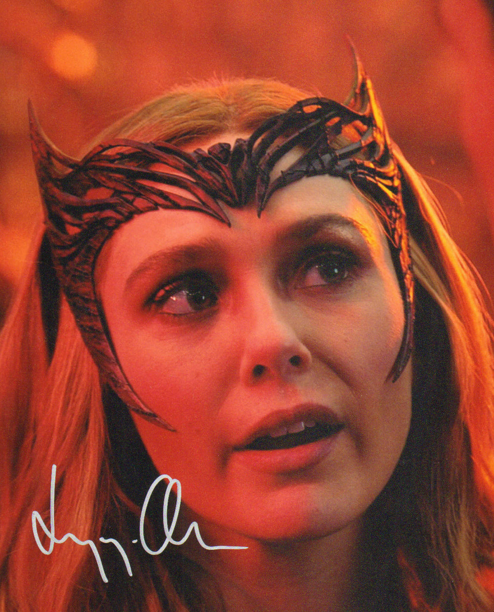 Elizabeth Olsen as Wanda Maximoff in Doctor Strange in the Multiverse of Madness Signed 8x10 Photo