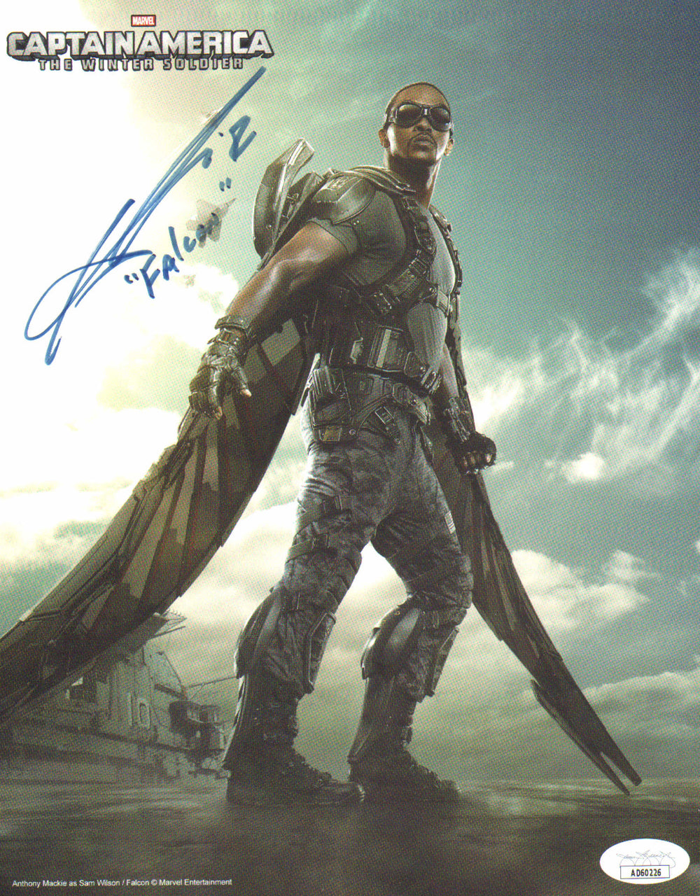 Anthony Mackie as Falcon in Captain America: The Winter Soldier Signed 8x10 Photo with Character Name