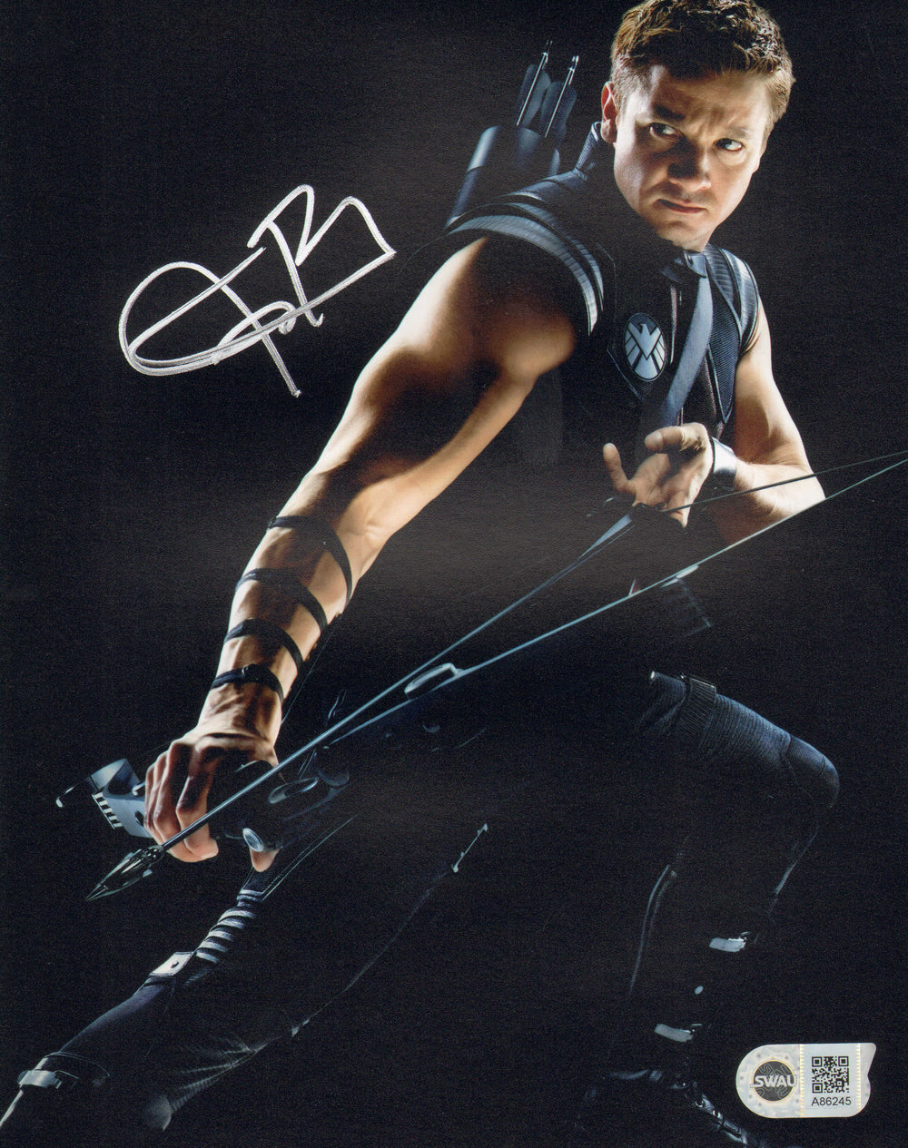Jeremy Renner as Hawkeye in The Avengers (SWAU) Signed 8x10 Photo