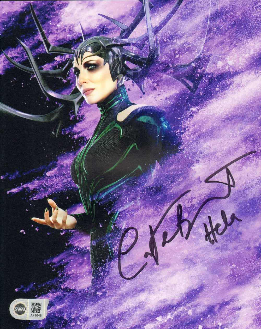Cate Blanchett as Hela in Thor: Ragnarok (SWAU) Signed 8x10 Photo With Character Name