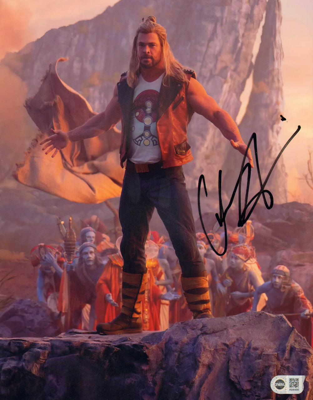 Chris Hemsworth as Thor in Thor: Love & Thunder (SWAU) Signed 11x14 Photo