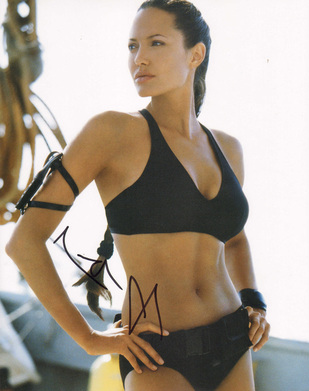 Angelina Jolie as Lara Croft in Tomb Raider Signed 11x14 Photo