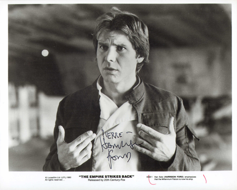 Harrison Ford as Han Solo in Star Wars: The Empire Strikes Back Vintage Signed 8x10 Press Photo