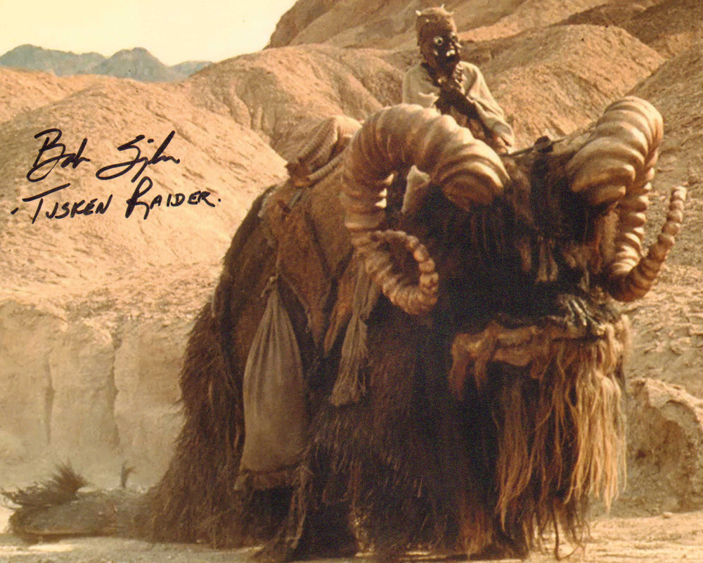 Bob Spiker as Tusken Raider on Bantha in Star Wars: A New Hope Signed 8x10 Photo