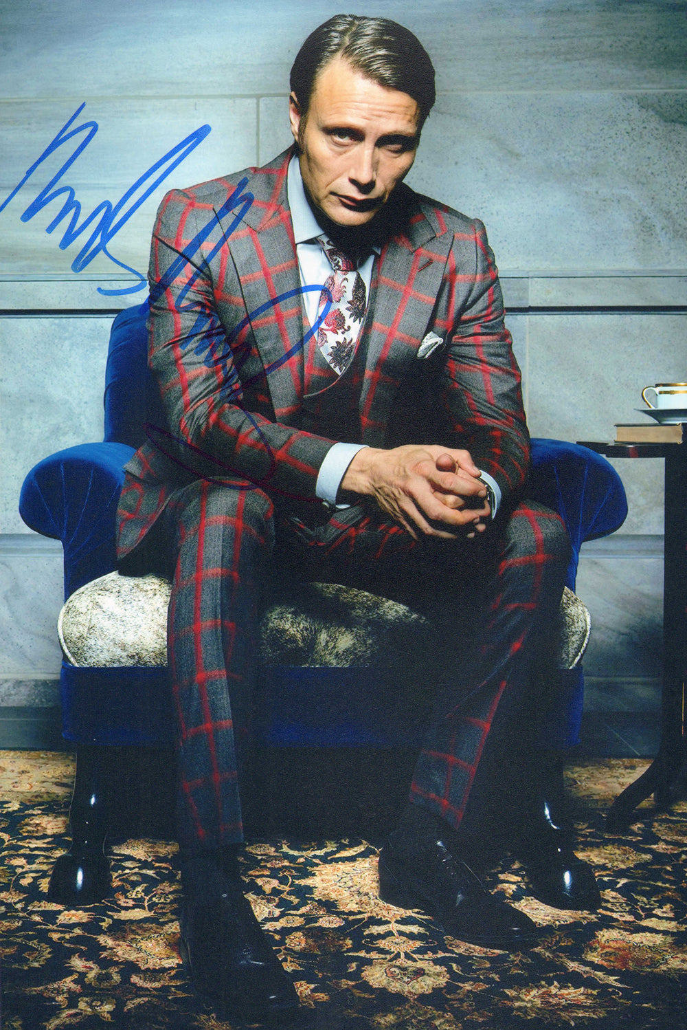Mads Mikkelsen as Hannibal Lector in Hannibal Signed 7x11 Photo